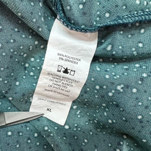 LulaRoe Polka Dot A-Line Maxi Skirt WMN XL Green White Black Pull On Lightweight - Picture 5 of 8